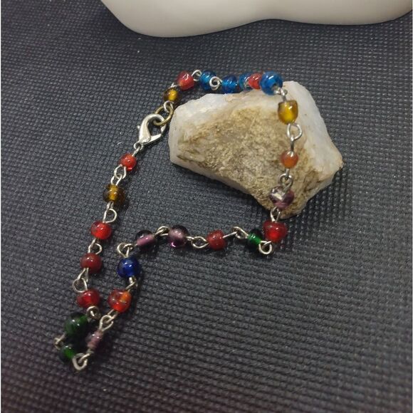 Mini beaded gloss multi color bracelet - Picture 1 of 2